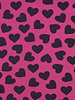 Poppy fabrics burgundy hearts on fuchsia - soft sweater
