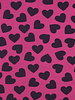 Poppy fabrics burgundy hearts on fuchsia - soft sweater