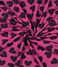 Poppy fabrics hartjes bordeaux op fuchsia  - zachte sweater