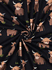 Poppy fabrics marine highland cow - zachte sweater