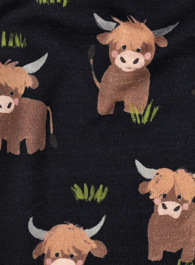 Poppy fabrics marine highland cow - soft sweater