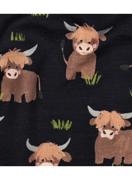 Poppy fabrics marine highland cow - soft sweater