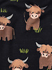 Poppy fabrics marine highland cow - zachte sweater
