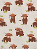 Poppy fabrics off-white highland cow - soft sweater