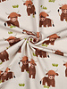 Poppy fabrics off-white highland cow - soft sweater