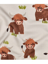 Poppy fabrics off-white highland cow - soft sweater