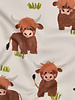 Poppy fabrics off-white highland cow - soft sweater