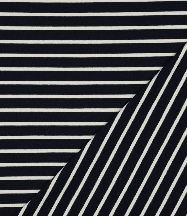 Madeline zwart / wit gestreept - tricot