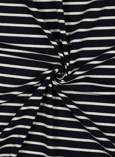 Madeline zwart / wit gestreept - tricot