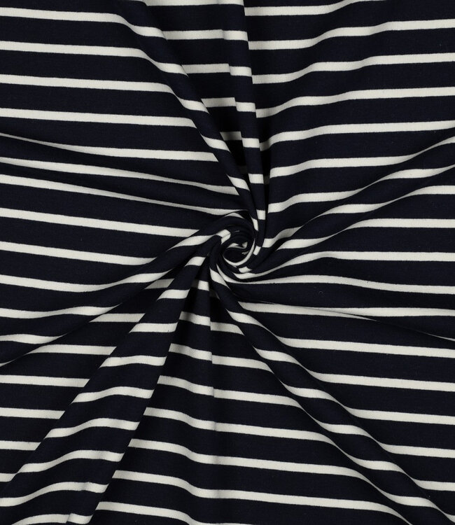 Madeline zwart / wit gestreept - tricot