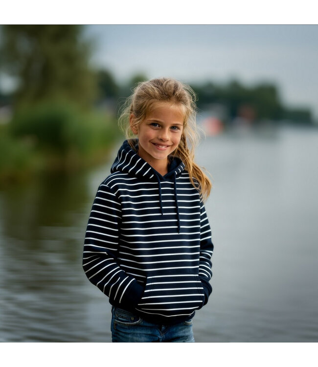 Madeline zwart / wit gestreept - tricot