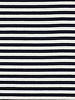 Poppy fabrics marine streepjes - geribbelde tricot