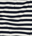 Poppy fabrics marine streepjes - geribbelde tricot