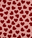 Poppy fabrics rood hartjes  - zachte sweater