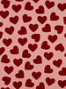 Poppy fabrics rood hartjes  - zachte sweater
