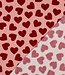Poppy fabrics rood hartjes  - zachte sweater