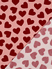 Poppy fabrics rood hartjes  - zachte sweater