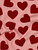 Poppy fabrics red hearts - soft sweater