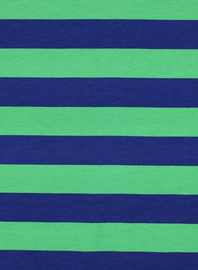 Poppy fabrics kobalt groen strepen - zachte sweater