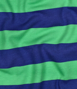Poppy fabrics kobalt groen strepen - zachte sweater