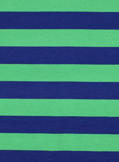 Poppy fabrics kobalt groen strepen - zachte sweater