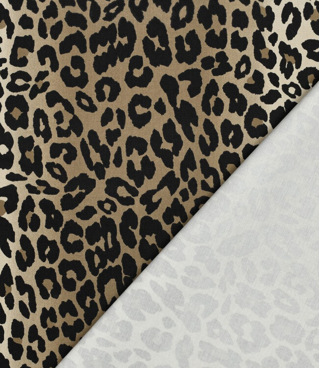 Poppy fabrics luipaard - katoen twill lichte stretch