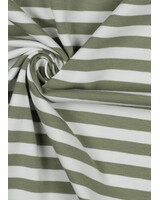 Madeline zacht groen / wit gestreept - tricot