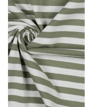 Madeline soft green / white striped - jersey