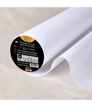 adhesive fleece thin & flexible white (alternative to Vlieseline® H180)