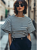 Madeline jeans/ ecru gestreept - prachtige stevige french terry