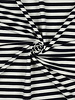 Madeline navy blue / ecru striped - beautiful sturdy French terry