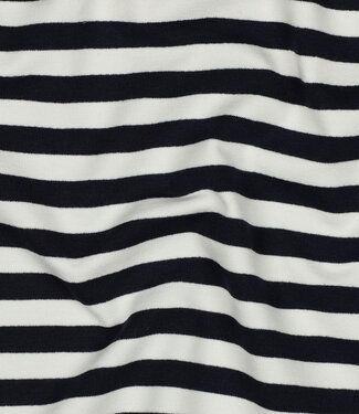 Madeline navy blue / ecru striped - beautiful sturdy French terry