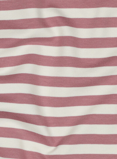 Madeline dusty pink / ecru striped - beautiful sturdy French terry