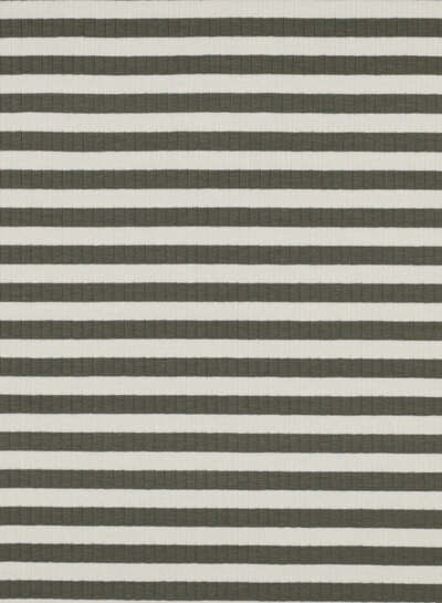 khaki stripes - ribbed knit