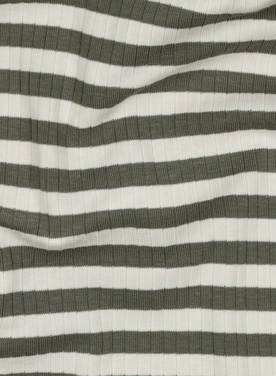 khaki stripes - ribbed knit