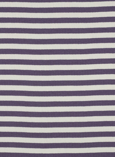 Madeline grape purple stripes - ribbed jersey