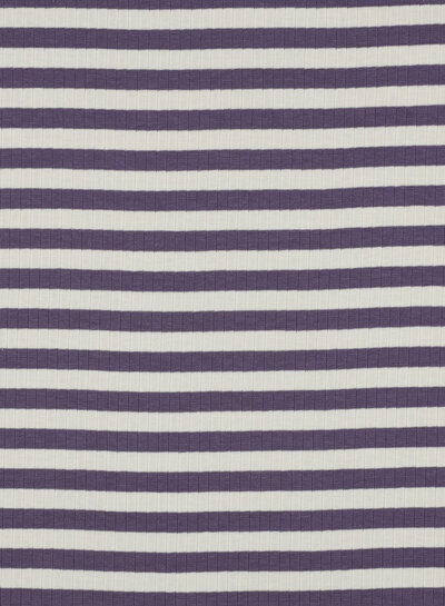 Madeline grape purple stripes - ribbed jersey