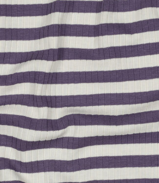 Madeline grape purple stripes - ribbed jersey