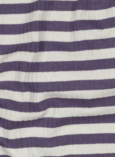 Madeline grape purple stripes - ribbed jersey