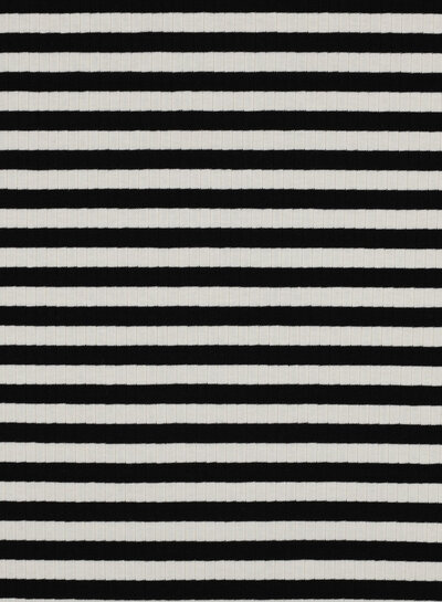 Madeline black stripes - ribbed knit