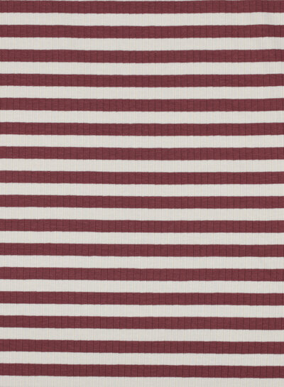 Madeline aubergine stripes - ribbed jersey