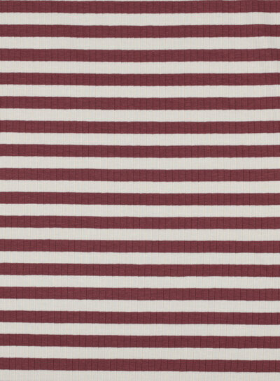 Madeline aubergine stripes - ribbed jersey