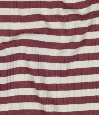 Madeline aubergine stripes - ribbed jersey