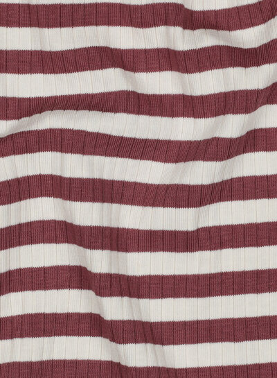 Madeline aubergine stripes - ribbed jersey