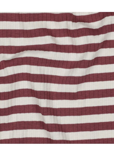 Madeline aubergine streepjes - geribbelde tricot