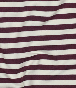 Madeline aubergine / ecru striped - beautiful sturdy French terry