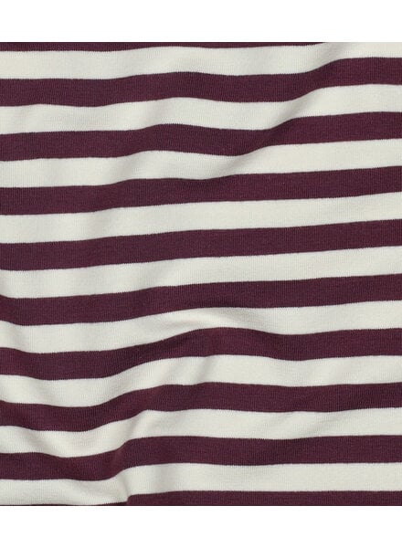 Madeline aubergine / ecru gestreept - prachtige stevige french terry