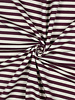 Madeline aubergine / ecru gestreept - prachtige stevige french terry