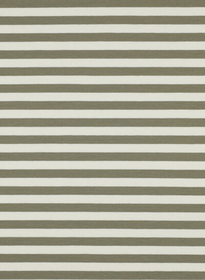 Madeline licht khaki / ecru gestreept - prachtige stevige french terry