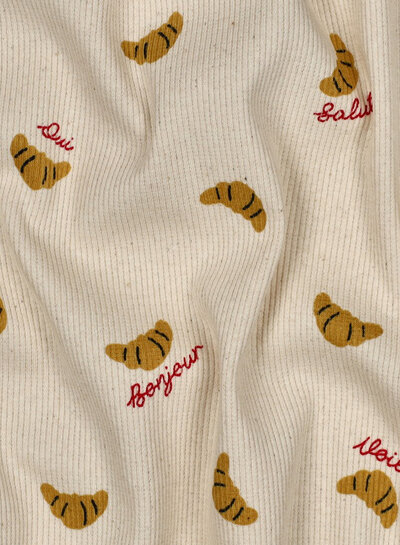 croissants - geribbelde tricot